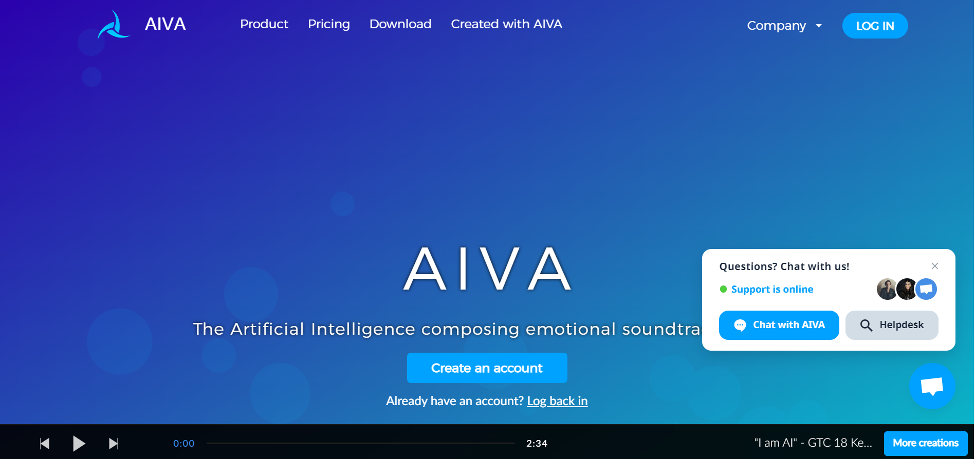 AIVA Composer AI